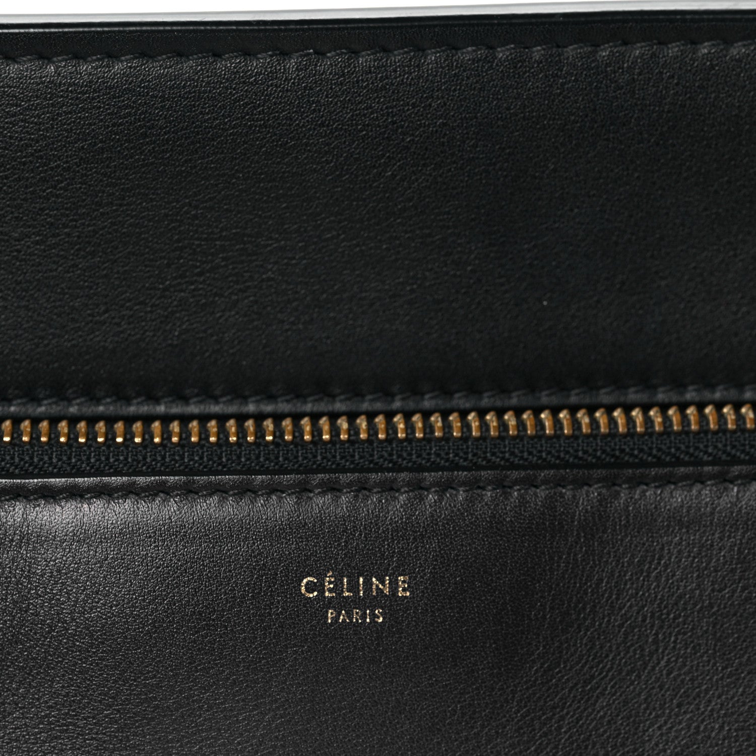 Celine Smooth Calfskin Medium Bi-Color Edge Shoulder Bag Black Navy 5 of 8