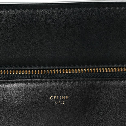 Celine Smooth Calfskin Medium Bi-Color Edge Shoulder Bag Black Navy 5 of 8