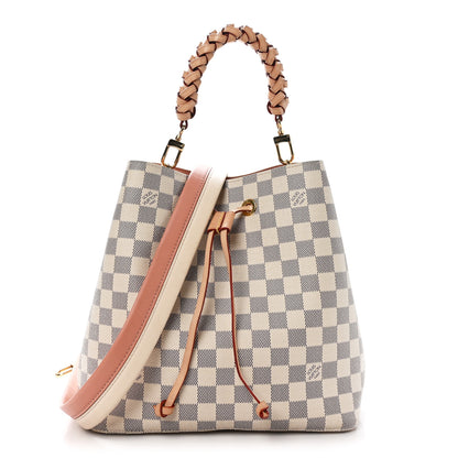 Louis Vuitton Damier Azur Braided Neonoe BB Pink 1 of 12