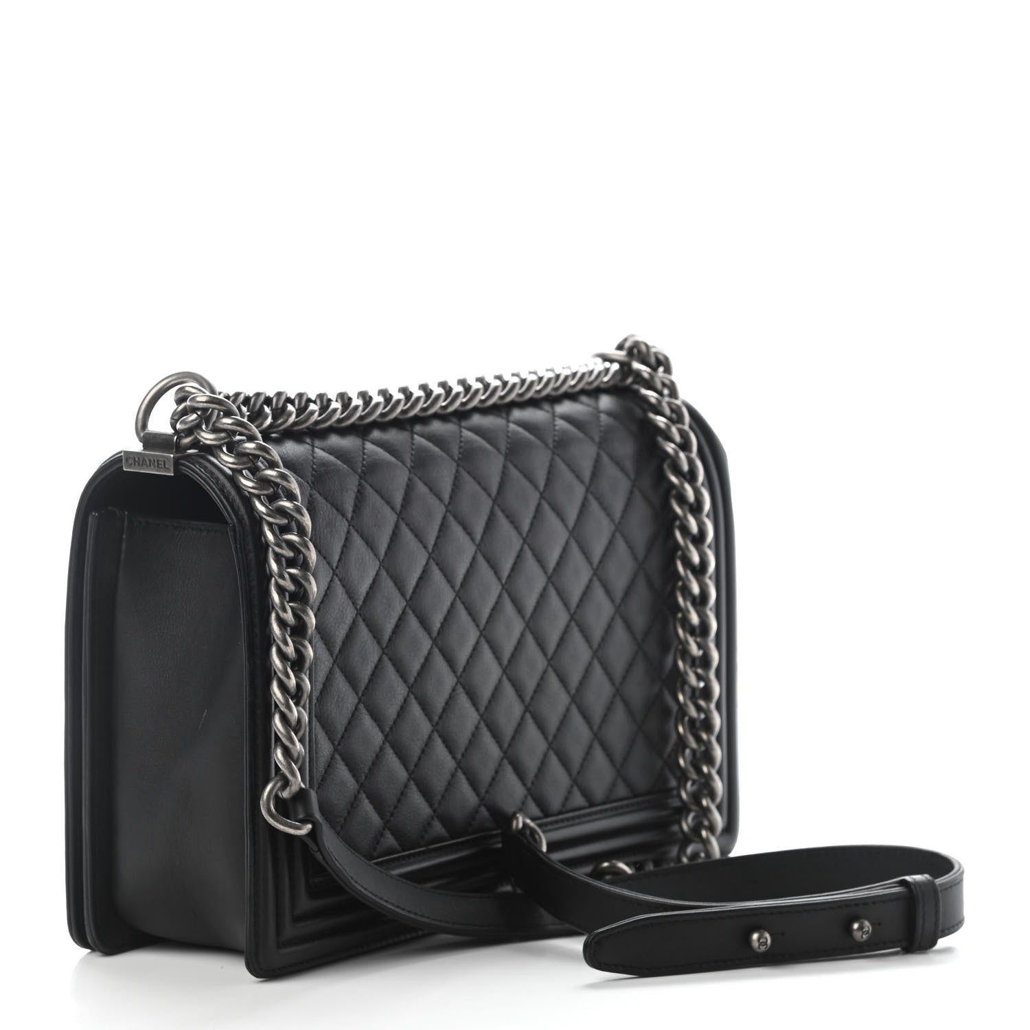 Chanel Calfskin Quilted New Medium Boy Flap Black 3 of 9