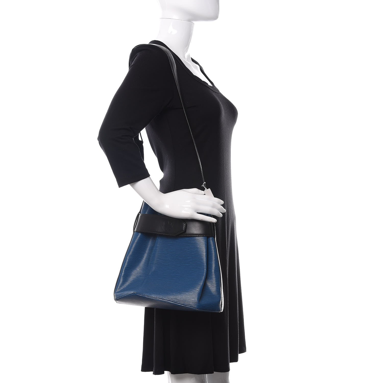 Louis Vuitton Epi Bi-Color Sac D'Epaule Toledo Black 2 of 10