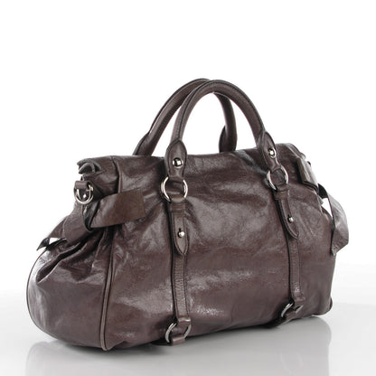 Miu Miu Vitello Lux Medium Bow Bag Fumo 4 of 14