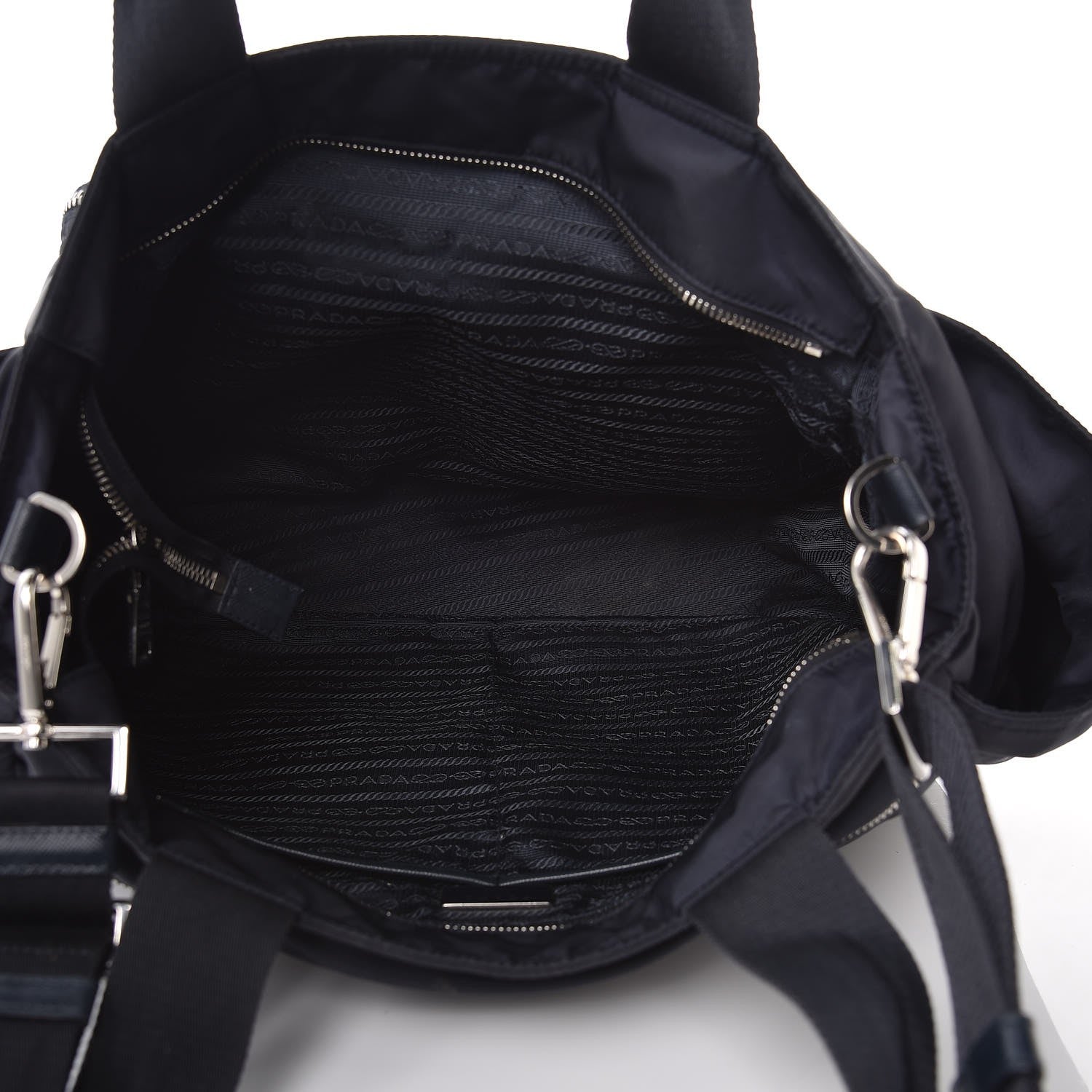 Prada Nylon Vela Baby Bag Blue 4 of 12