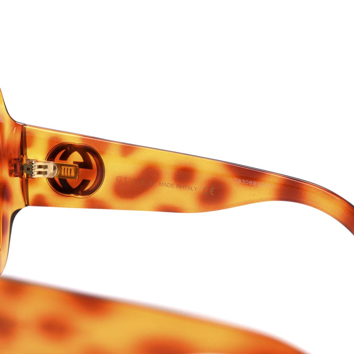 Acetate Square Frame Sunglasses GG 0053S Havana