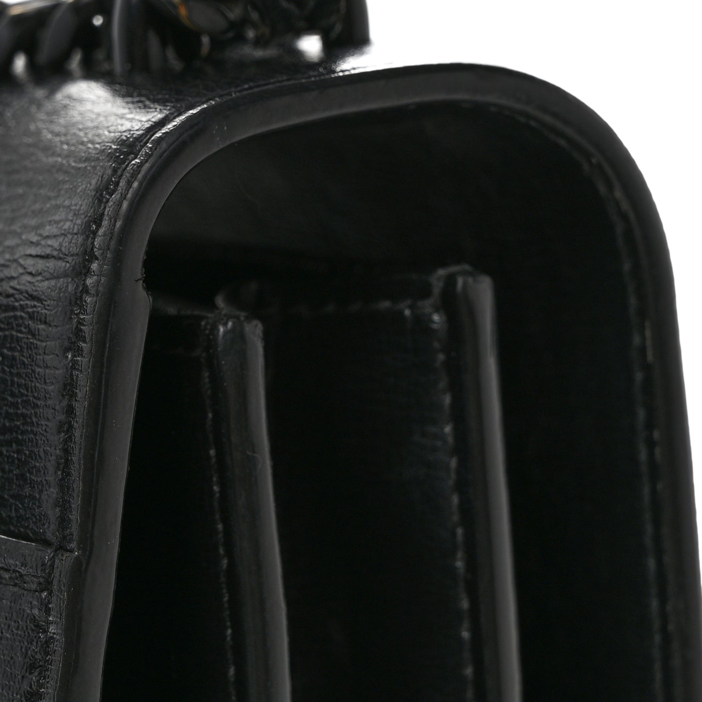 Calfskin Medium Monogram Sunset Satchel Black