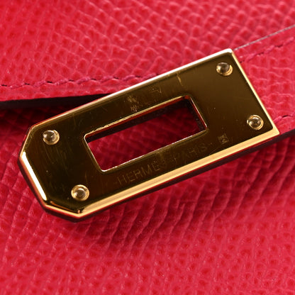 Hermes Epsom Kelly Longue Wallet Rose Extreme 10 of 11