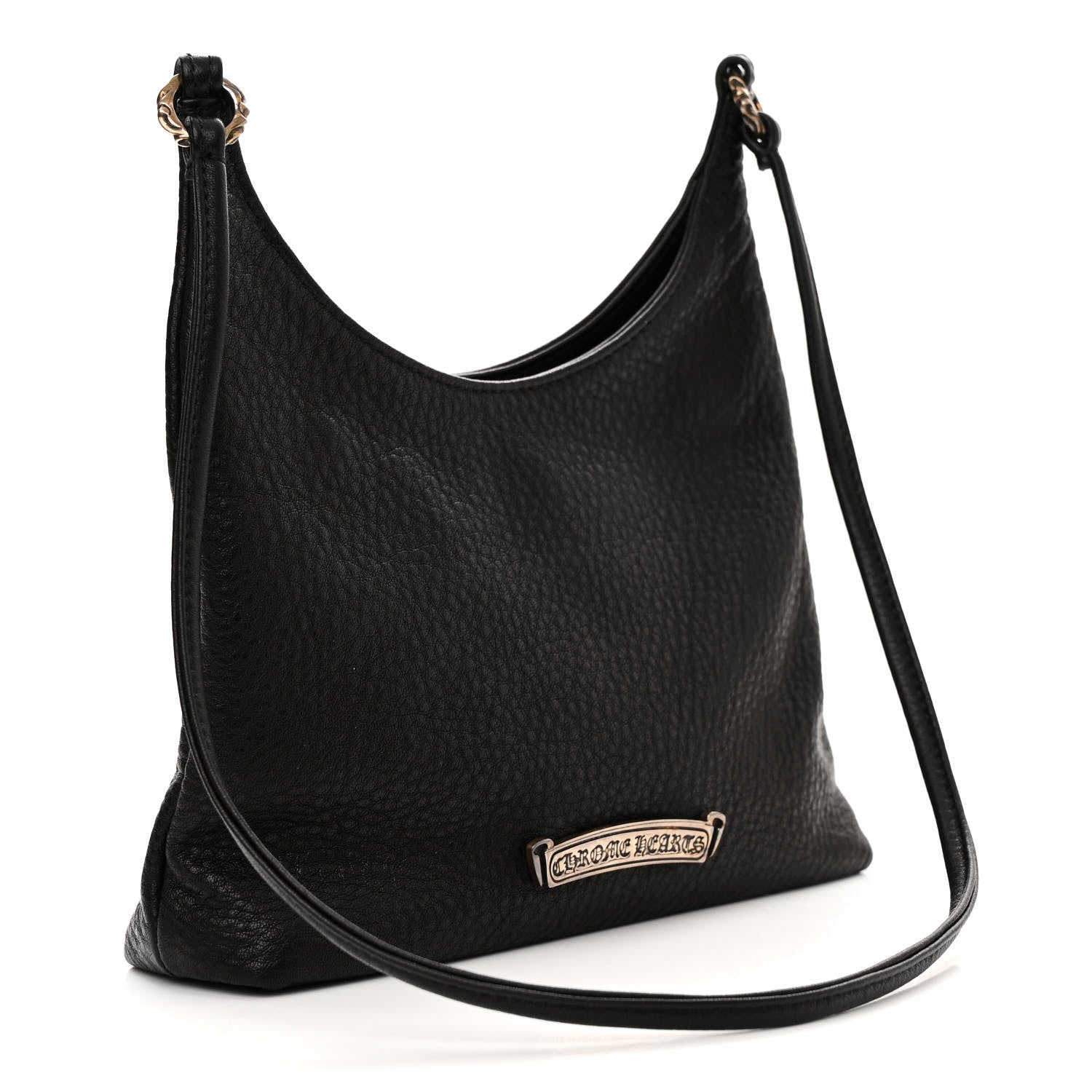 Chrome Hearts Grained Calfskin Viv Dagger Hobo Bag Black 3 of 10