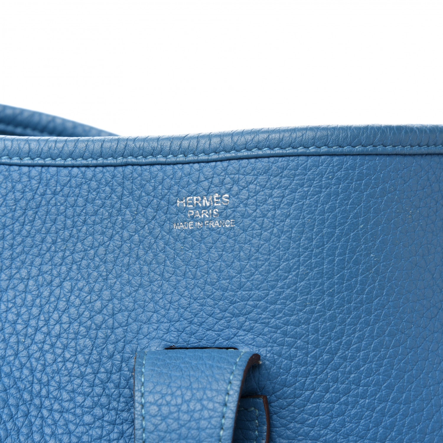 Hermes Taurillon Clemence Amazone Evelyne III GM Mykonos White 8 of 14