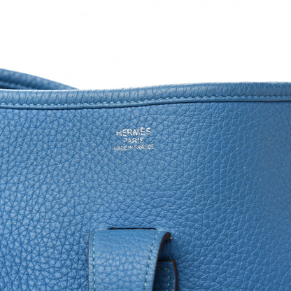 Hermes Taurillon Clemence Amazone Evelyne III GM Mykonos White 8 of 14