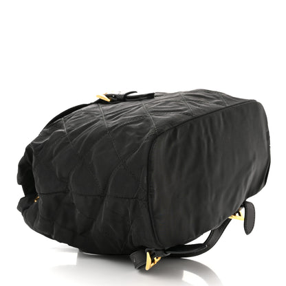 Prada Tessuto Nylon Vela Quilted Chain Backpack Black 4 of 13