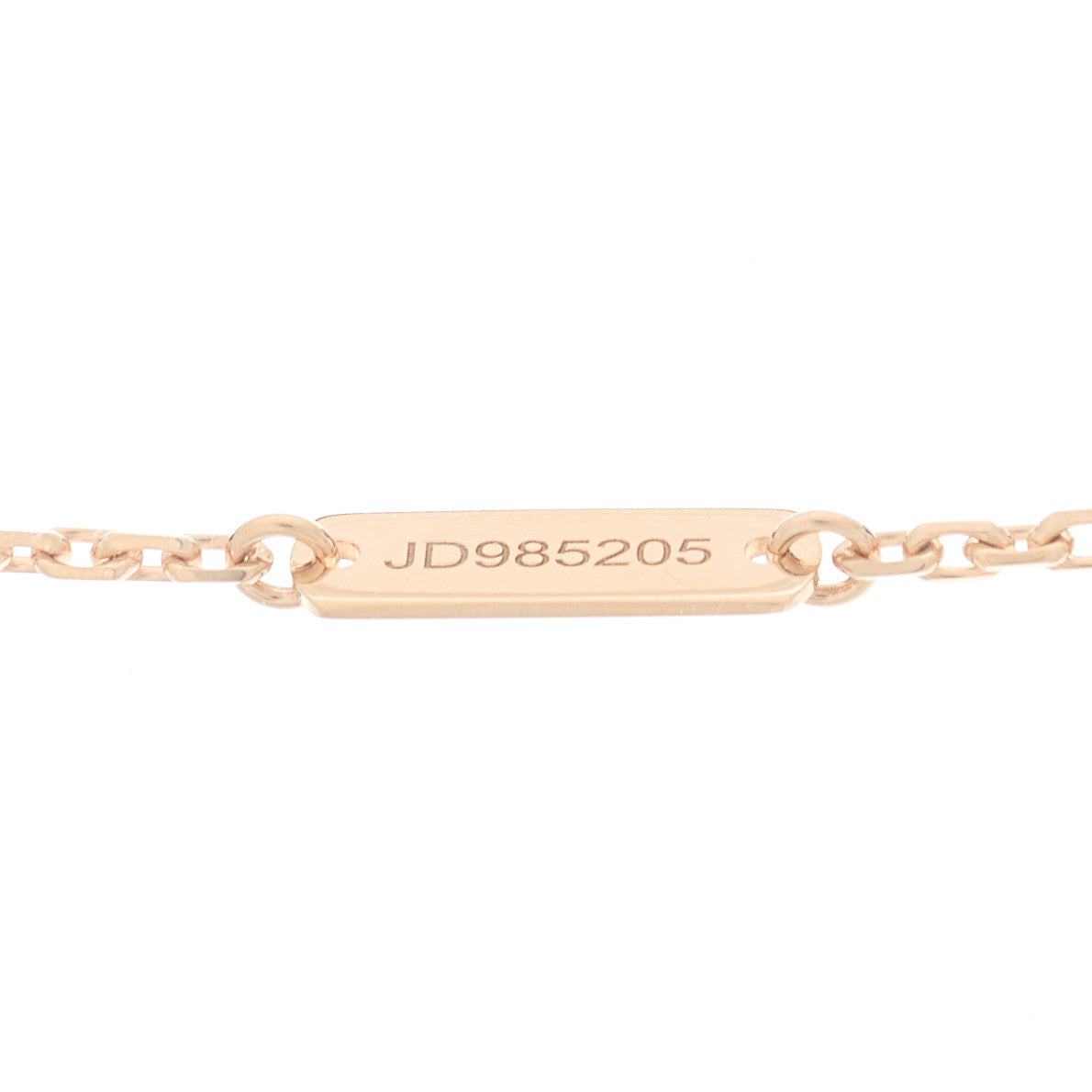 18K Rose Gold Diamond Silver Obsidian Vintage Alhambra Pendant Necklace