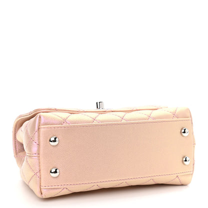 Chanel Iridescent Caviar Quilted Extra Mini Coco Handle Flap Light Pink 4 of 11
