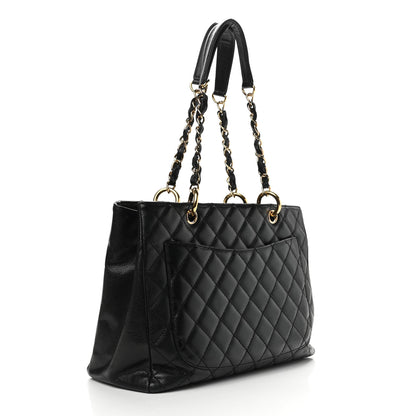 Chanel Caviar Quilted Grand Shopping Tote GST Black 3 of 10