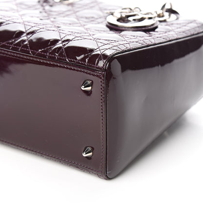Christian Dior Patent Cannage Medium Lady Dior Purple 8 of 9