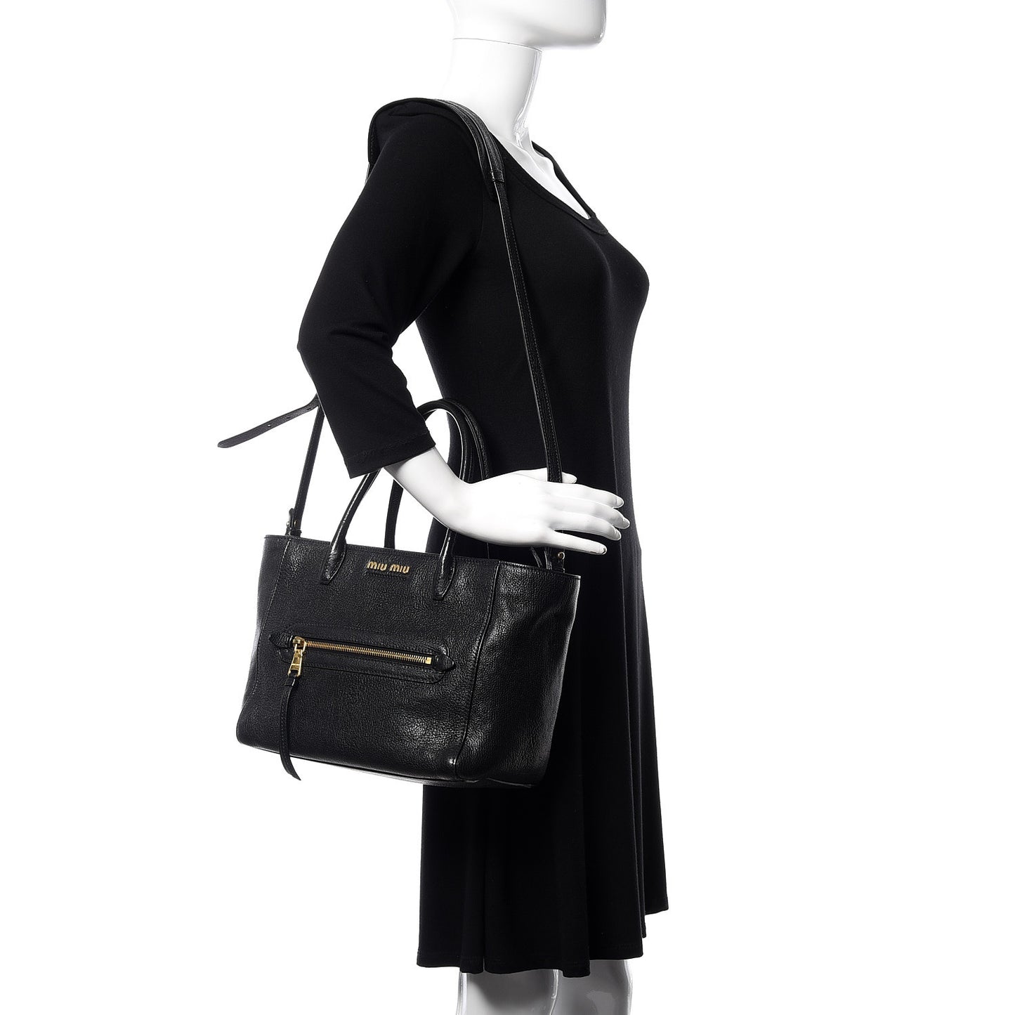 Goatskin Madras Tote Black
