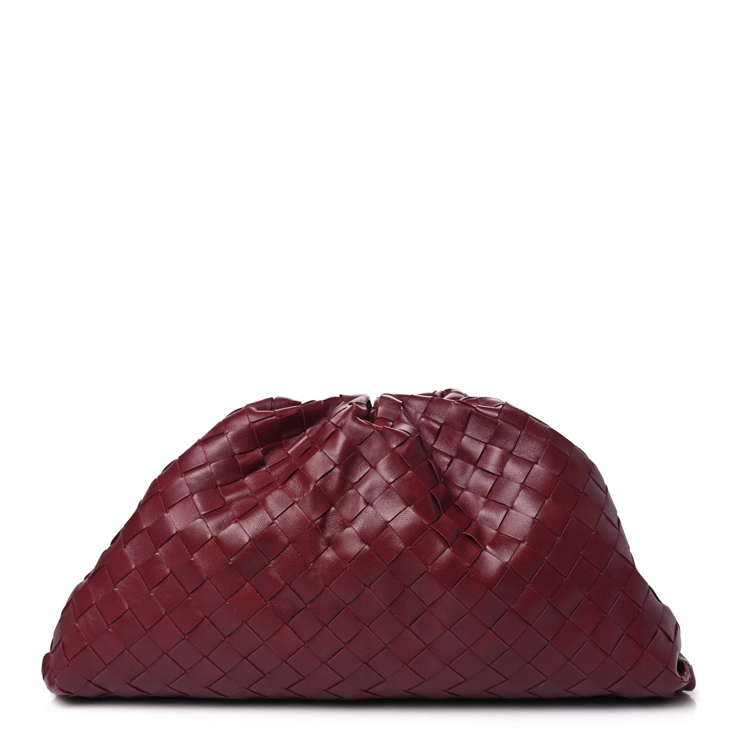 Bottega Veneta Nappa Maxi Intrecciato The Pouch Oversized Clutch Bordeaux 1 of 10