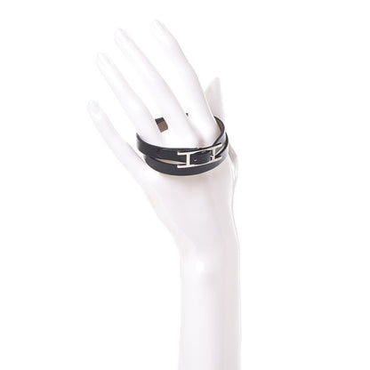 Hermes Chamonix Behapi Double Tour Bracelet S Black Etoupe 2 of 4