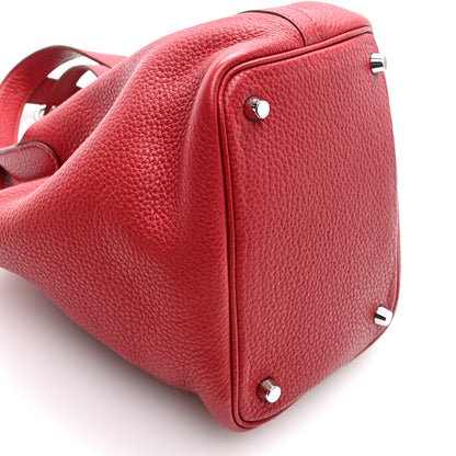 Hermes Taurillon Clemence Picotin Lock 18 PM Rouge Garance 9 of 10