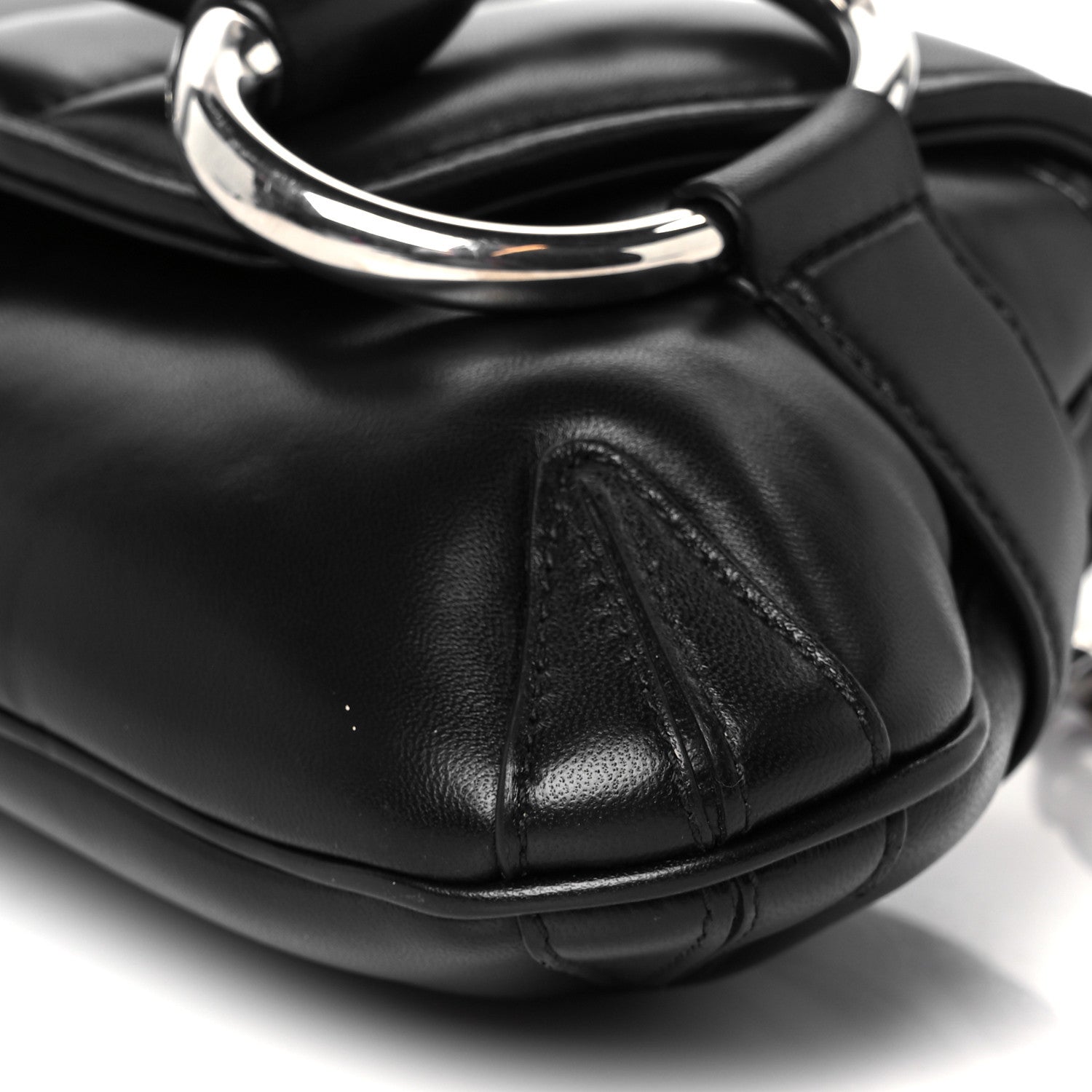 Gucci Nappa Vertical Matelasse Medium Maxi Horsebit Chain Shoulder Bag Black 11 of 11