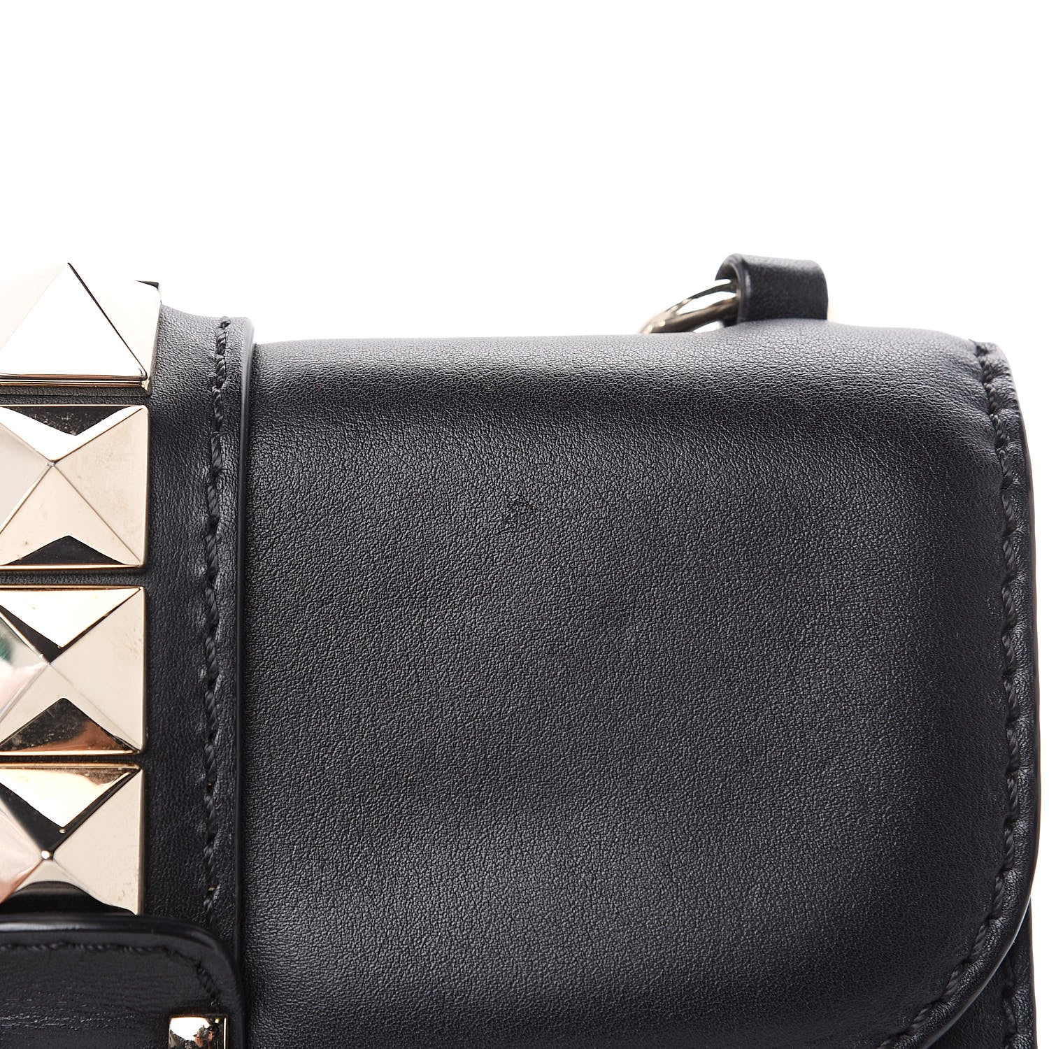 Valentino Garavani Vitello Small Glam Lock Rockstud Flap Black 10 of 13