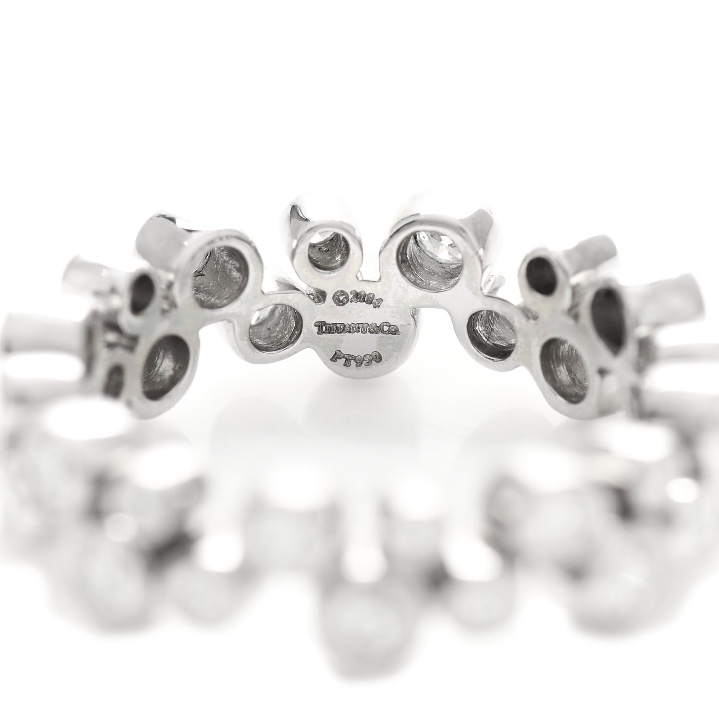 Platinum Diamond Bubble Band Ring 51 5.75