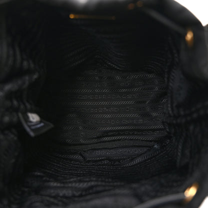 Prada Re-Nylon Saffiano Stitched Duet Bucket Bag Black 5 of 11