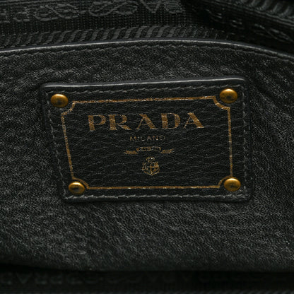 Prada Vitello Daino Double Zip Tote Black 8 of 10
