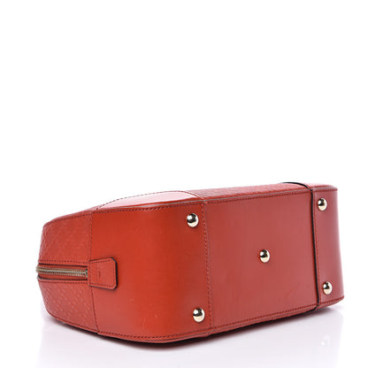 Gucci Calfskin Diamante Small Top Handle Bag Orange 4 of 13