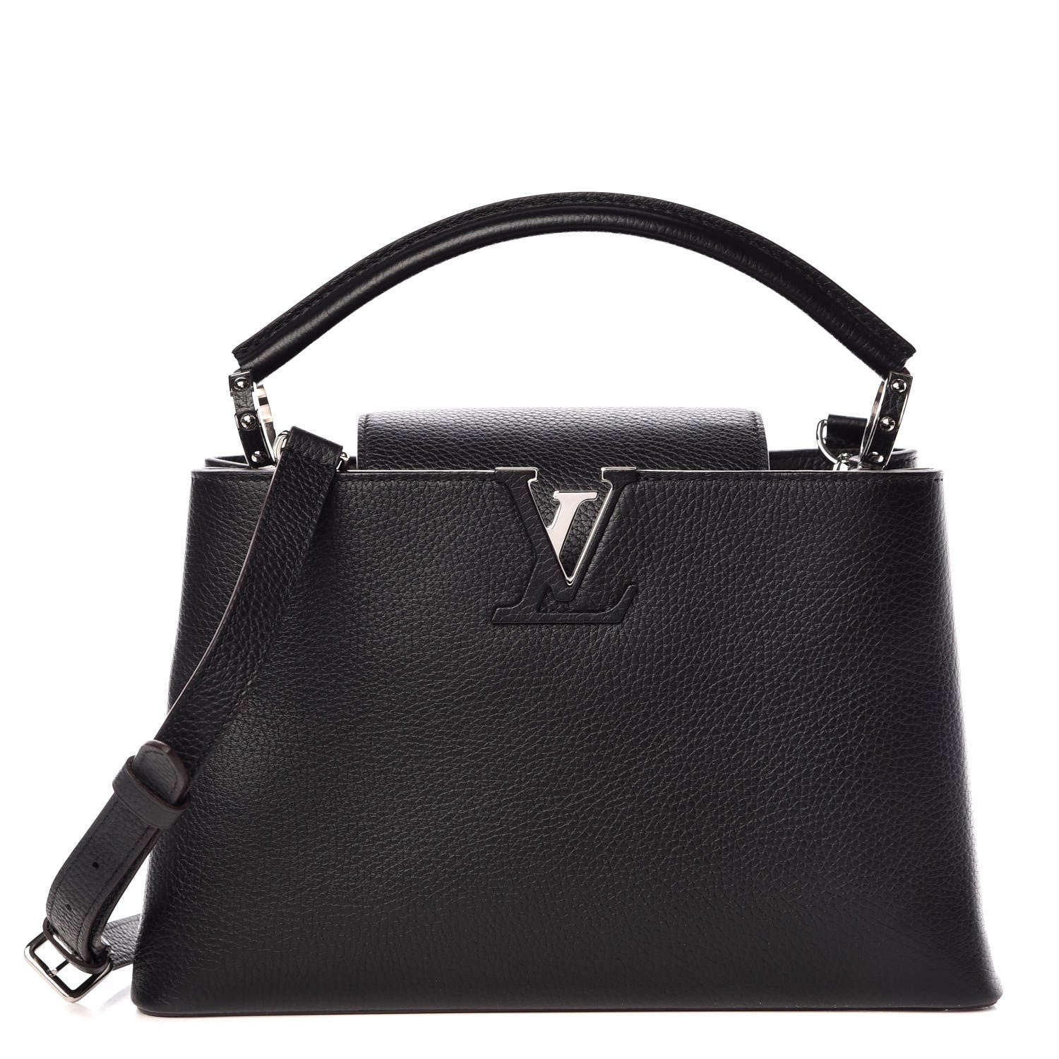 Louis Vuitton Taurillon Capucines PM Black 1 of 9
