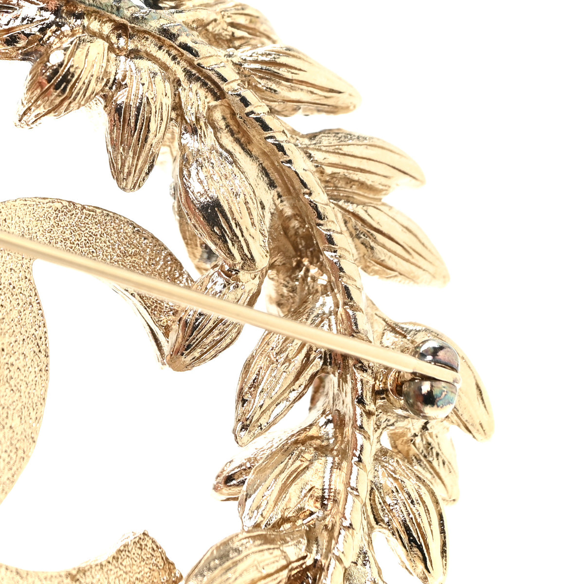 Crystal CC Sheath of Wheat Brooch Gold