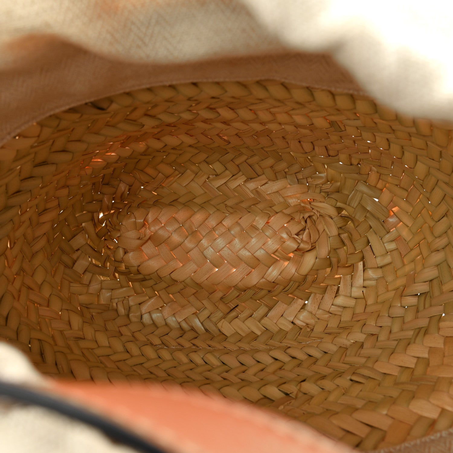 Loewe Raffia Drawstring Basket Tote Bag Natural Tan 5 of 10