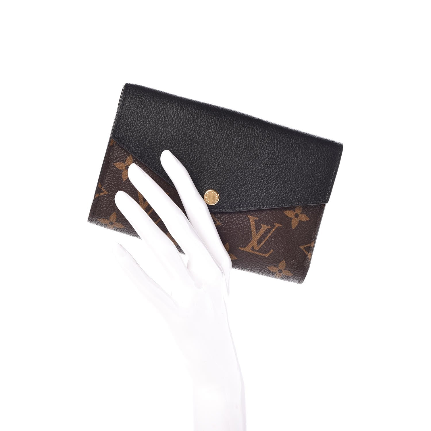Louis Vuitton Monogram Pallas Compact Wallet Black 2 of 7