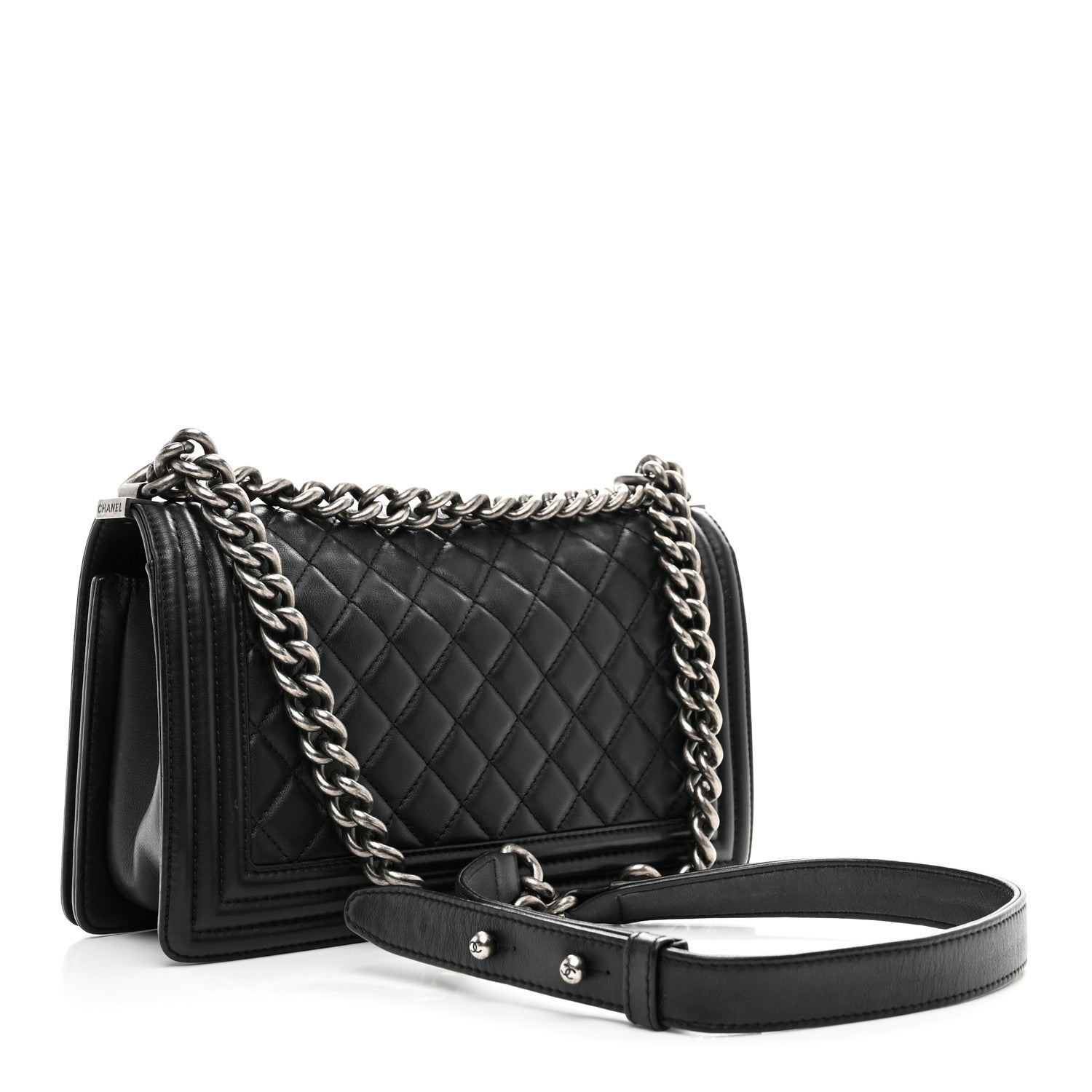 Chanel Calfskin Quilted Medium Boy Flap Black 3 of 10
