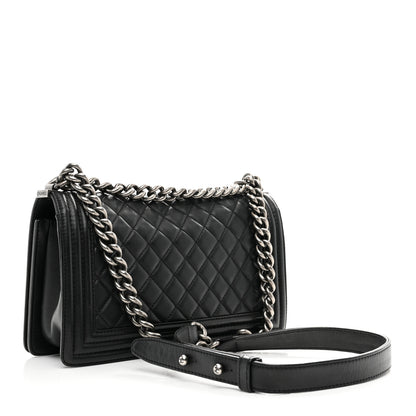 Chanel Calfskin Quilted Medium Boy Flap Black 3 of 10