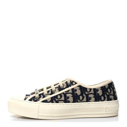 Christian Dior Canvas Oblique Walk'N'Dior Low Top Sneakers 35 Deep Blue 1 of 7