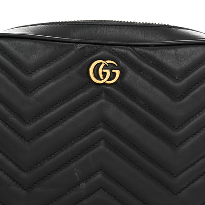 Gucci Calfskin Matelasse Mens GG Marmont Belt Bag 90 36 Black 8 of 12