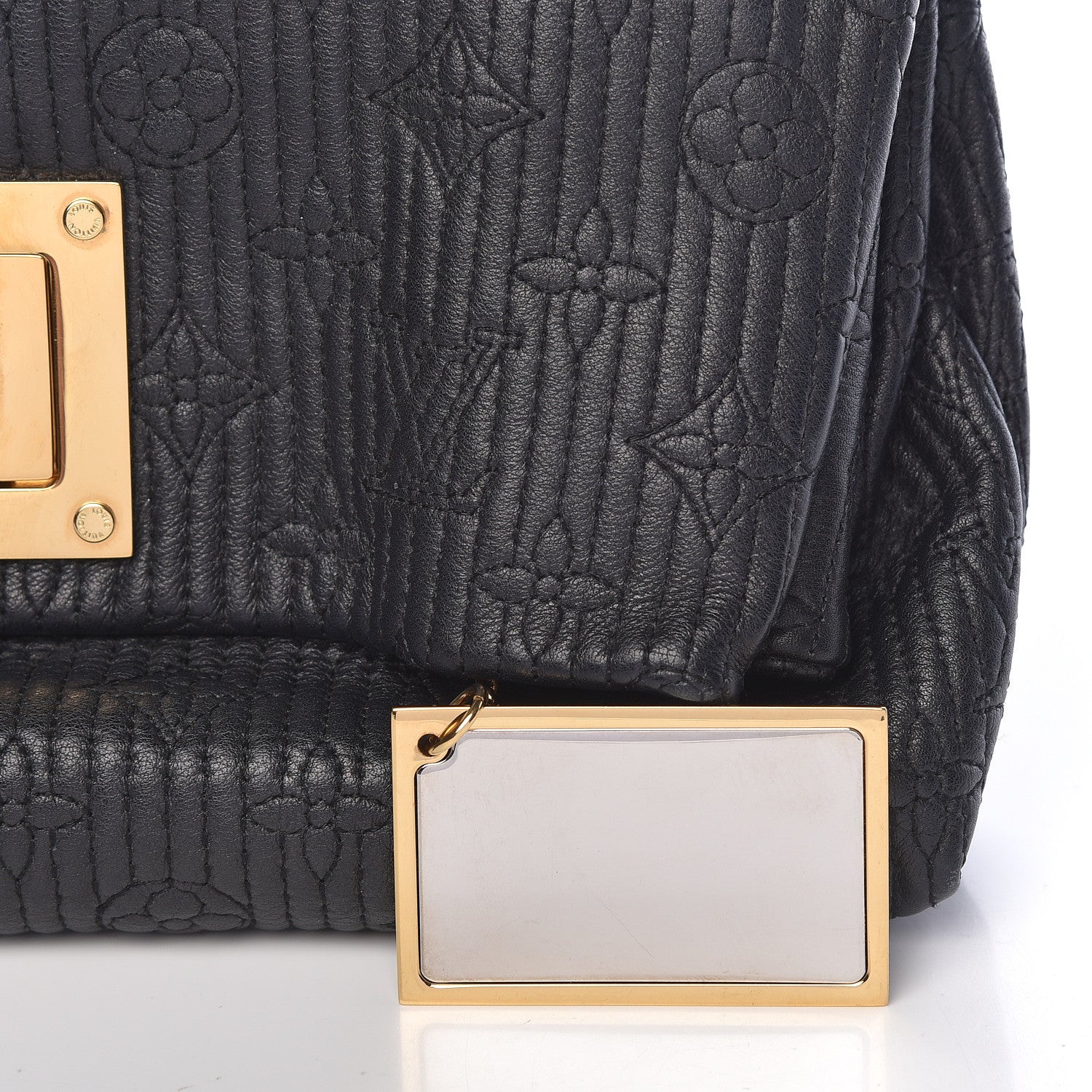 Louis Vuitton Calfskin Quilted Monogram Altair Clutch Black 10 of 10