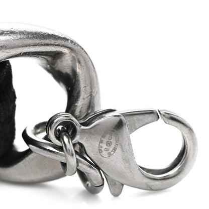Chanel Velvet Chain Link CC Bracelet Black Ruthenium 4 of 4