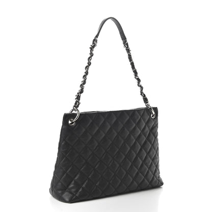 Chanel Caviar Quilted CC Shopping Tote Black 3 of 11
