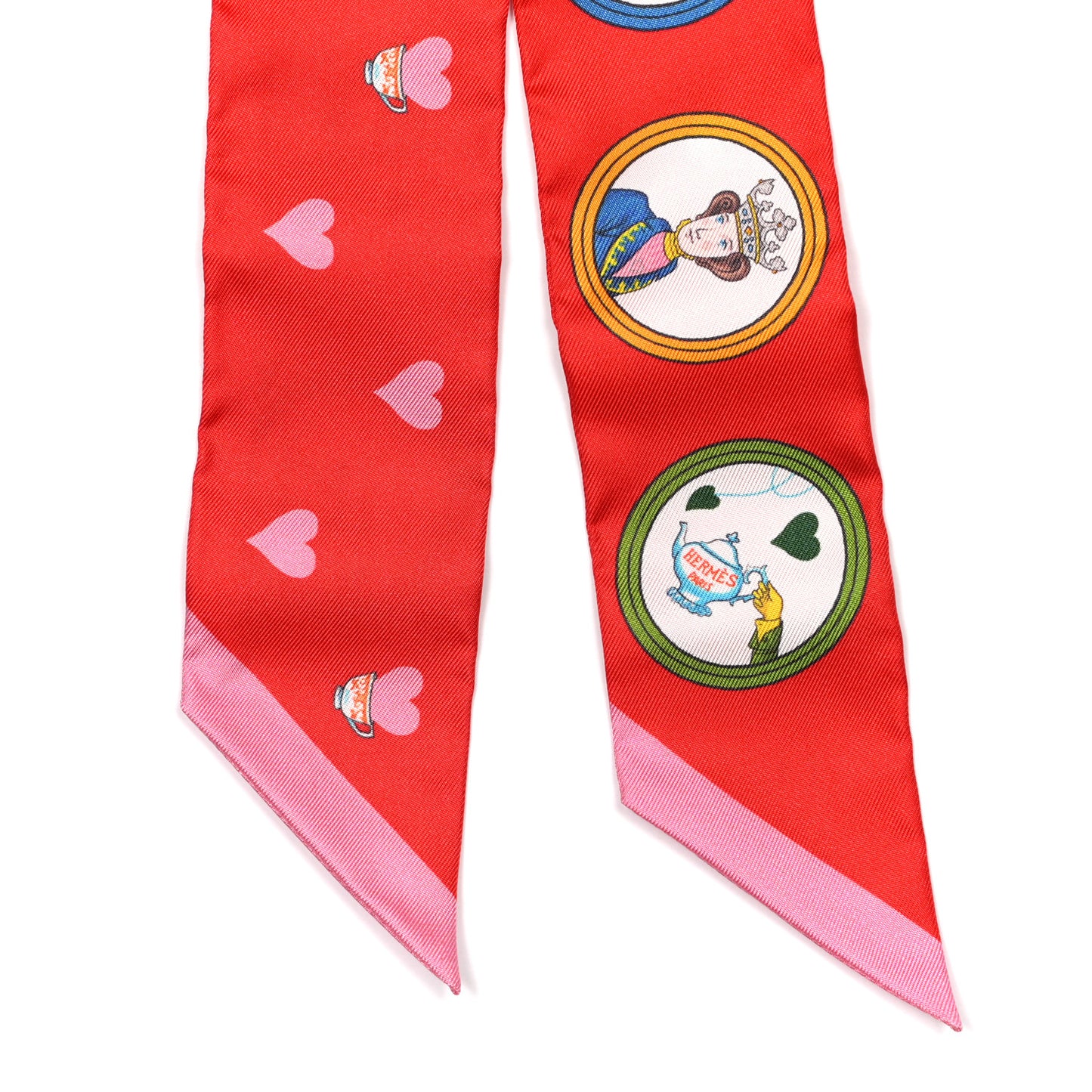 Silk Tea Time Twilly Rouge Vif Vert Multicolor