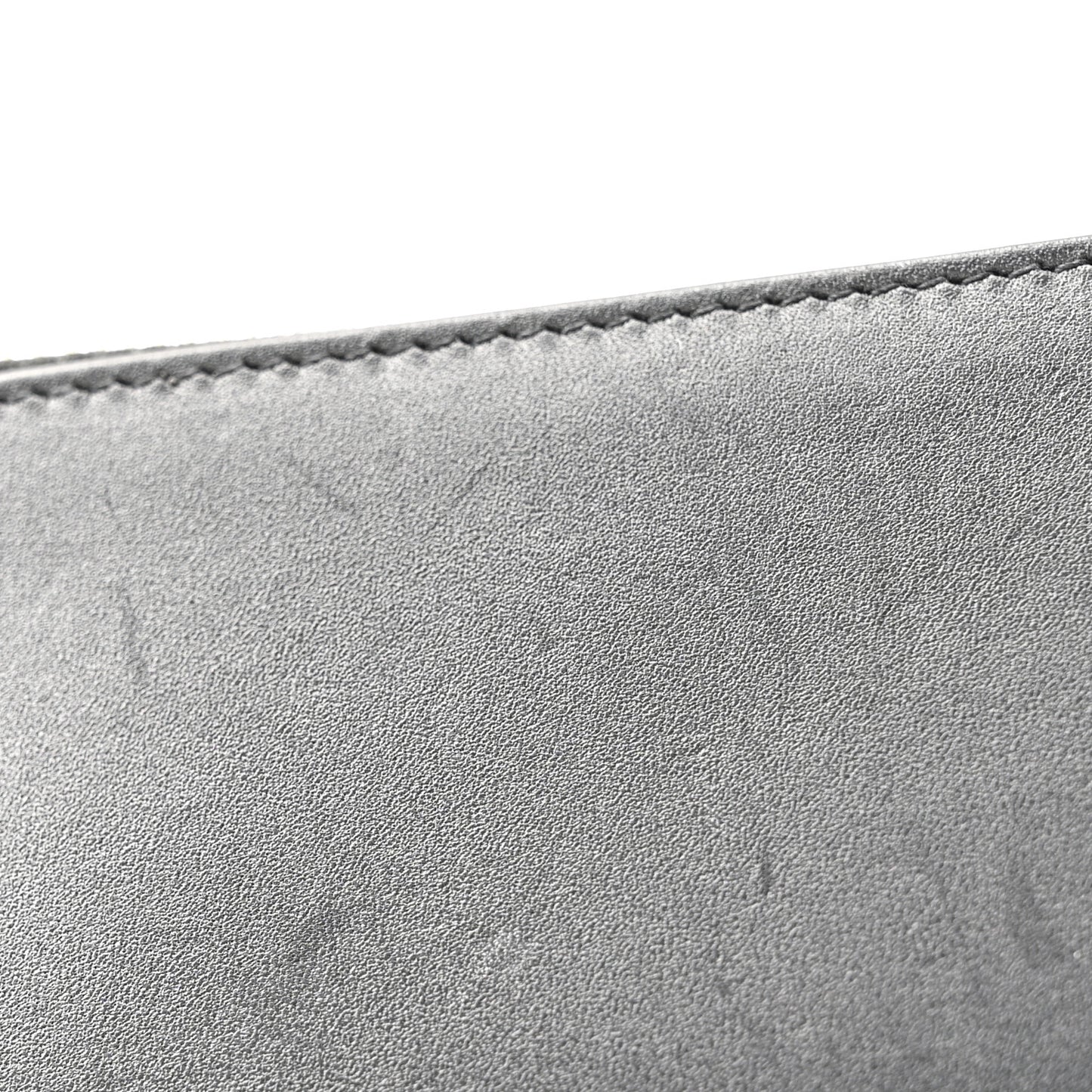 Calfskin 5 Fragments Zip Pouch Card Holder Black