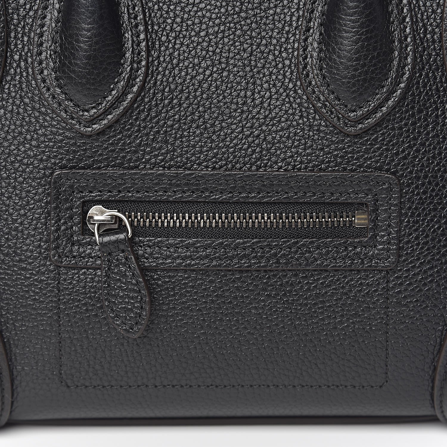Celine Drummed Calfskin Nano Luggage Black 11 of 11