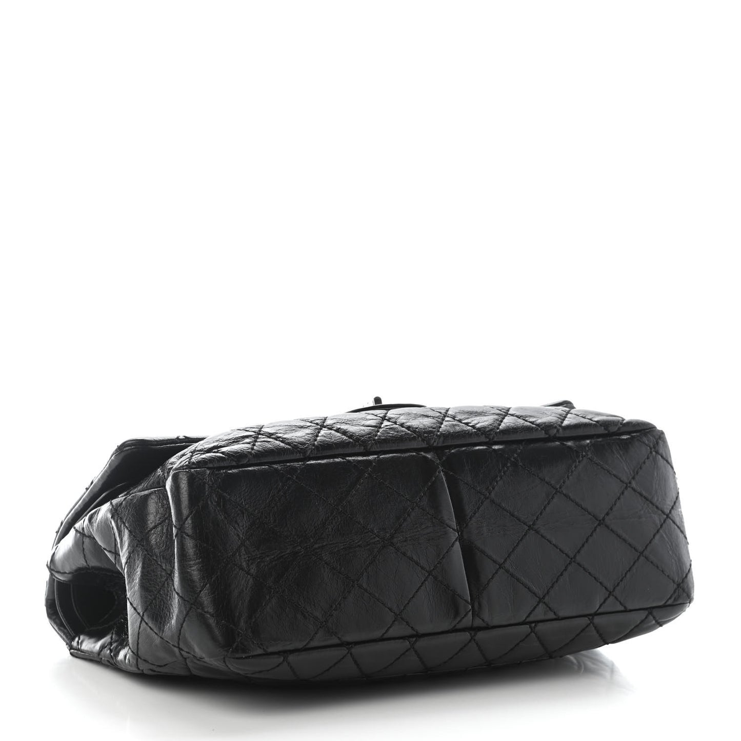 Glazed Calfskin Quilted Surpique 2.55 Reissue Flap Black