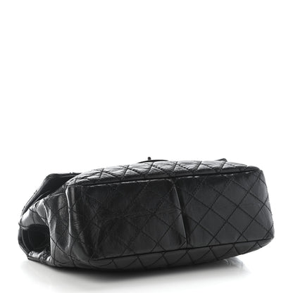 Chanel Glazed Calfskin Quilted Surpique 2.55 Reissue Flap Black 4 of 9