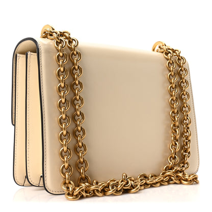 Valentino Garavani Shiny Calfskin Vain Shoulder Bag Butter 3 of 10
