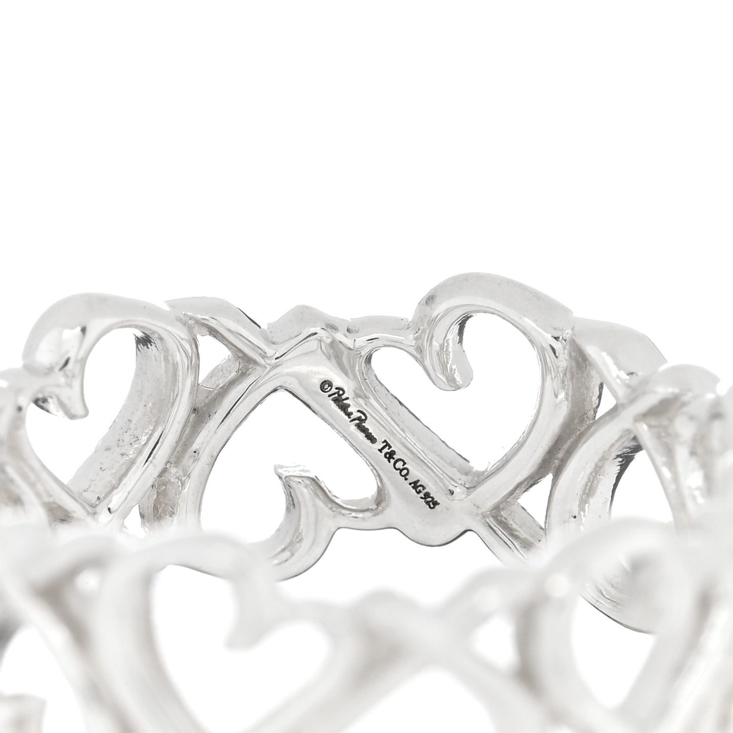 Sterling Silver Paloma Picasso Loving Heart Band Ring 51 5.75