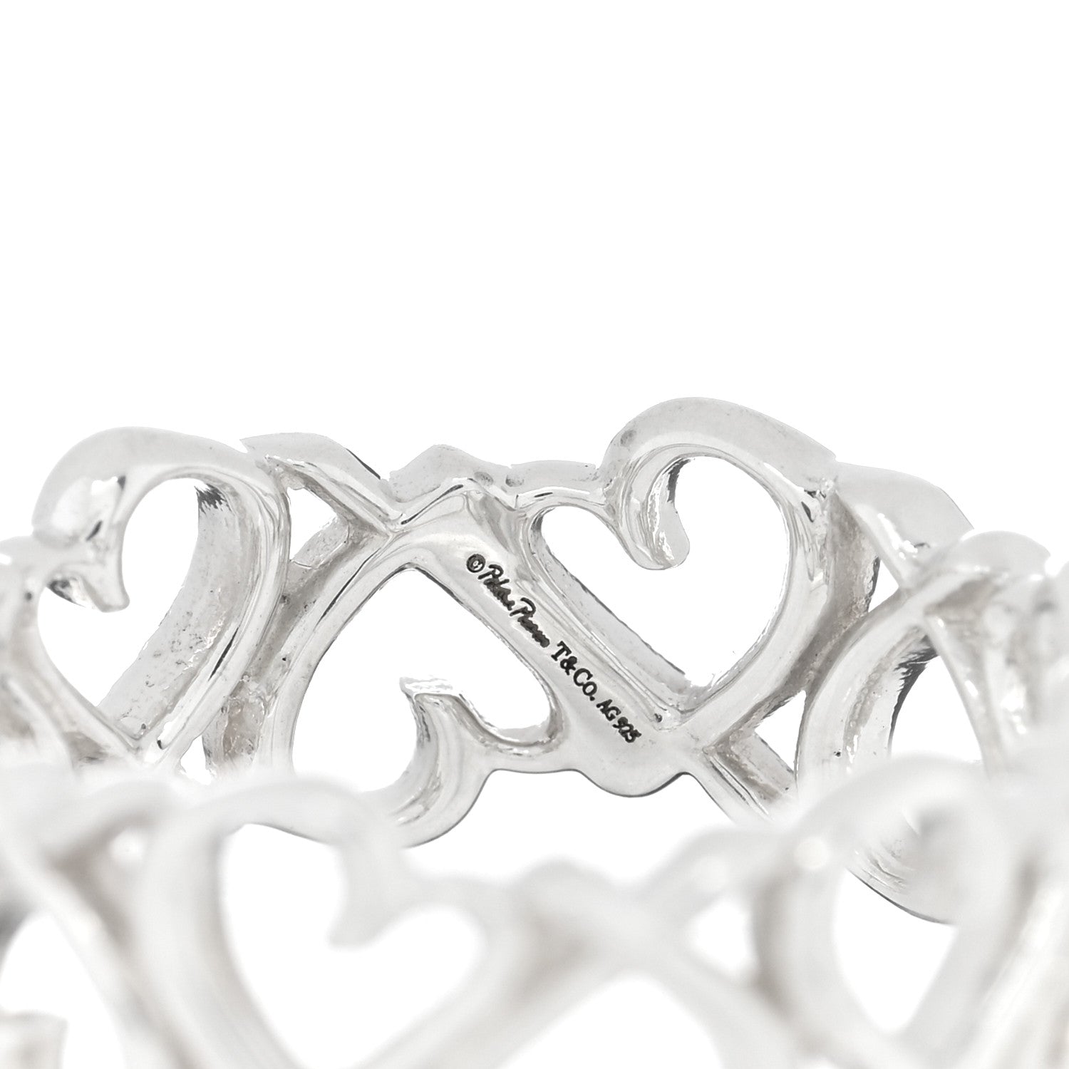 Tiffany Sterling Silver Paloma Picasso Loving Heart Band Ring 51 5.75 4 of 4
