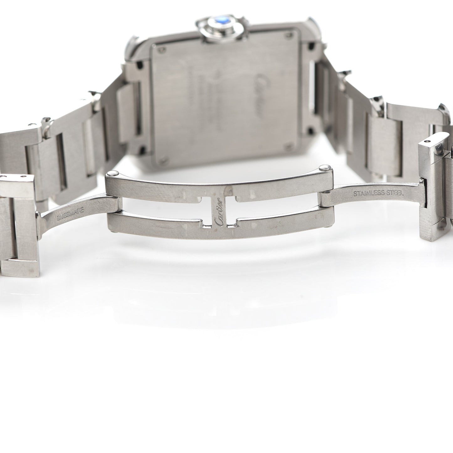 Stainless Steel 23mm Tank Anglaise Quartz Watch