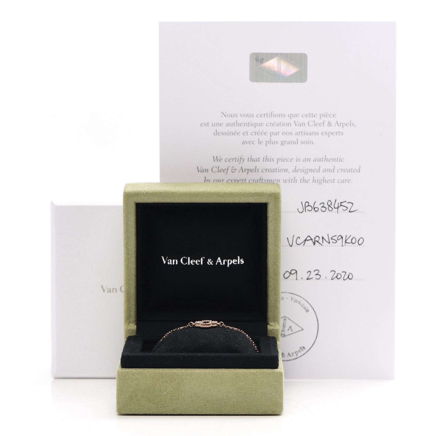 Van Cleef & Arpels 18K Rose Gold Carnelian Sweet Alhambra Bracelet 7 of 7