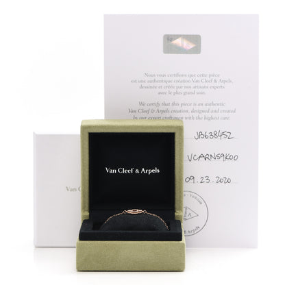 Van Cleef & Arpels 18K Rose Gold Carnelian Sweet Alhambra Bracelet 7 of 7